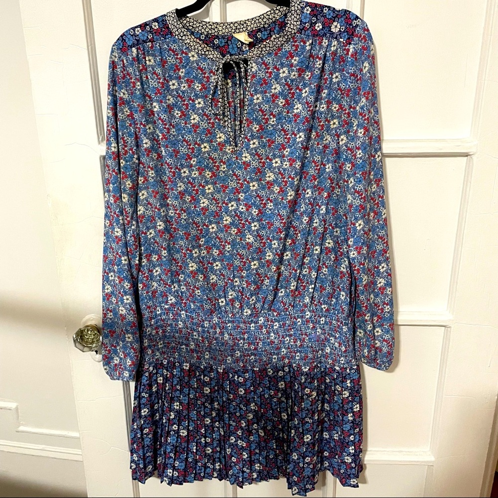 Floral Gap Dress Blue, Red, White